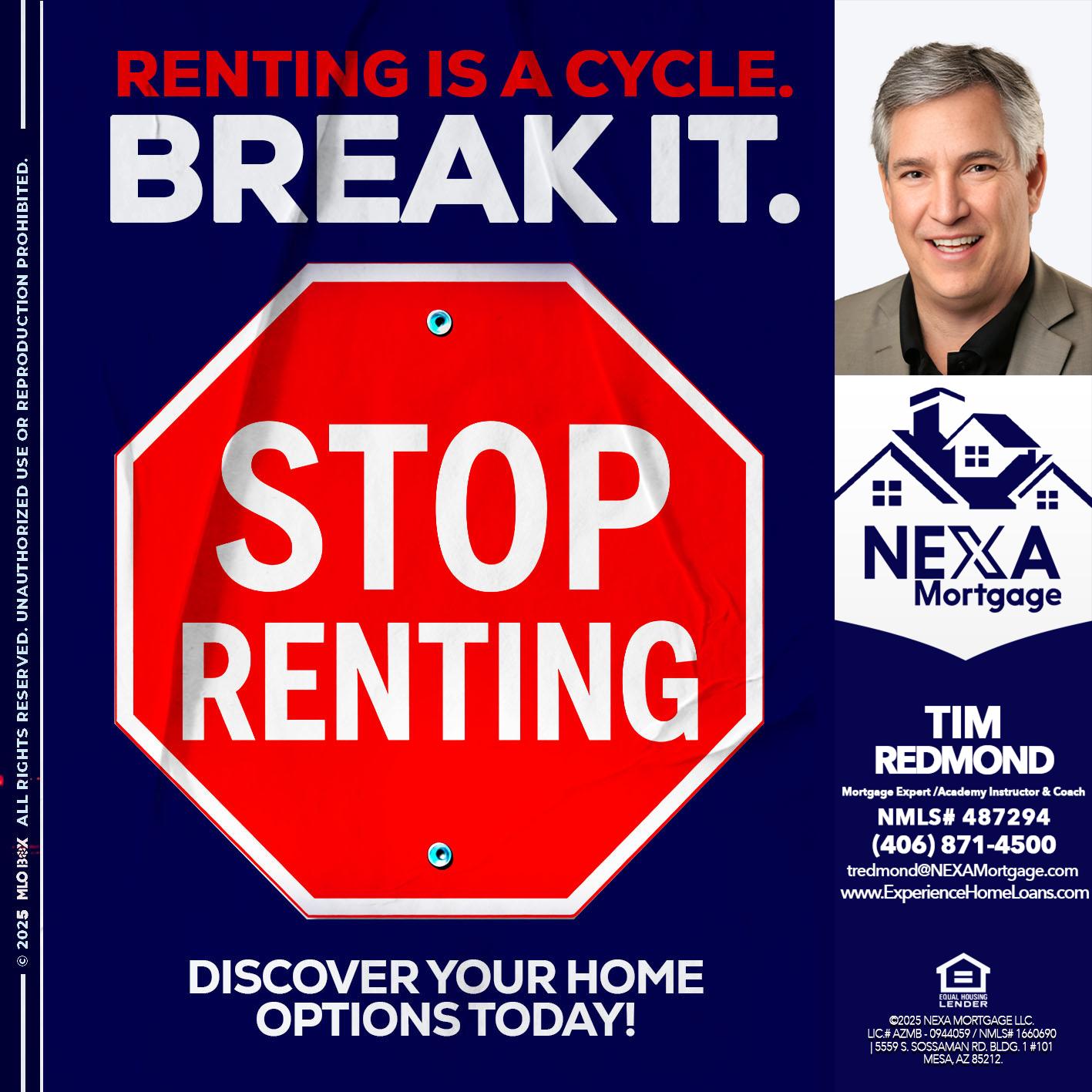 STOP RENTING - Tim Redmond -Mortgage Loan Advisor | NMLS 487294 <br /> 30yr/Mortgage Expert | LO Coach <br /> Team Manager | Signature Mortgage Solutions” alt=”STOP RENTING – Tim Redmond -Mortgage Loan Advisor | NMLS 487294 <br /> 30yr/Mortgage Expert | LO Coach <br /> Team Manager | Signature Mortgage Solutions” />Hi, my name is Tim Redmond. I’m a Loan Officer with NEXA Mortgage LLC., offering personalized mortgage solutions, fast customized quotes, great rates and service with integrity.</p>
<div class=