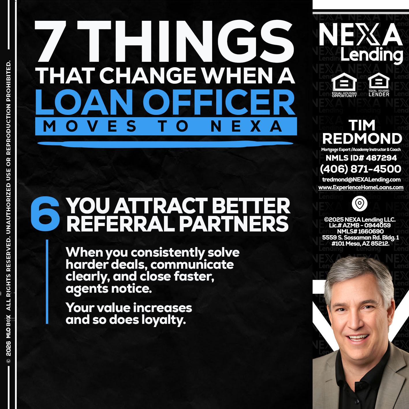 7 THINGS (6) - Tim Redmond -Mortgage Loan Advisor | NMLS 487294 <br /> 30yr/Mortgage Expert | LO Coach <br /> Branch Manager | Signature Mortgage Solutions” alt=”7 THINGS (6) – Tim Redmond -Mortgage Loan Advisor | NMLS 487294 <br /> 30yr/Mortgage Expert | LO Coach <br /> Branch Manager | Signature Mortgage Solutions” />Hi, my name is Tim Redmond. I’m a Loan Officer with NEXA Lending LLC., offering personalized mortgage solutions, fast customized quotes, great rates and service with integrity.</p>
<div class=