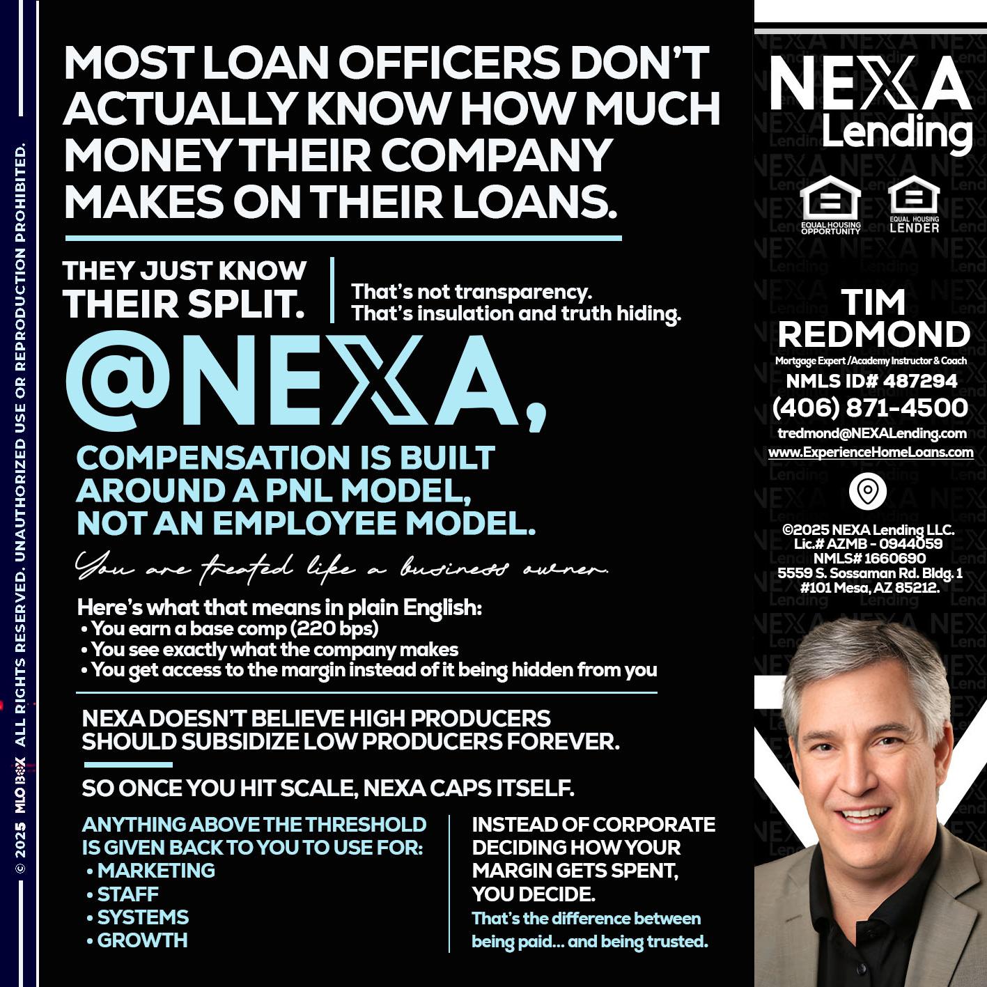 @NEXA - Tim Redmond -Mortgage Loan Advisor | NMLS 487294 <br /> 30yr/Mortgage Expert | LO Coach <br /> Branch Manager | Signature Mortgage Solutions” alt=”@NEXA – Tim Redmond -Mortgage Loan Advisor | NMLS 487294 <br /> 30yr/Mortgage Expert | LO Coach <br /> Branch Manager | Signature Mortgage Solutions” />Hi, my name is Tim Redmond. I’m a Loan Officer with NEXA Lending LLC., offering personalized mortgage solutions, fast customized quotes, great rates and service with integrity.</p>
<div class=
